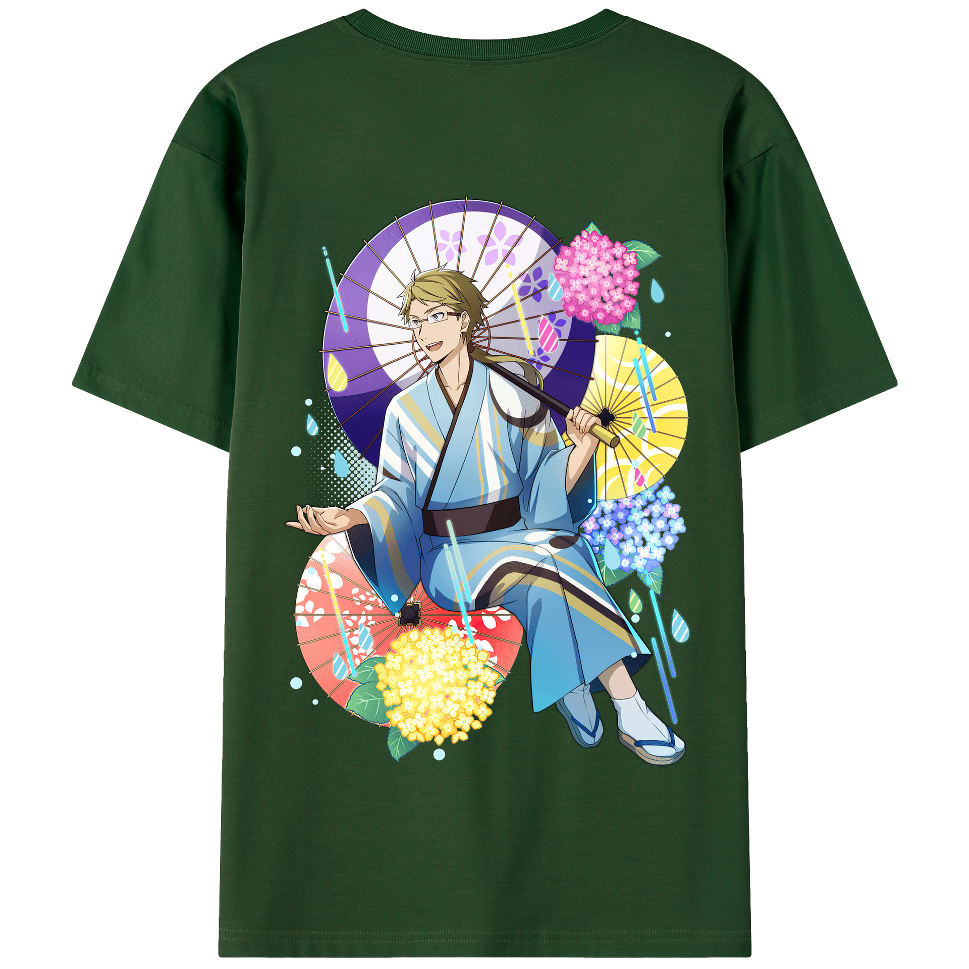（画像用） 文豪ストレイドッグス Bungo Stray Dogs 綿100％半袖Tシャツ（背面プリント）